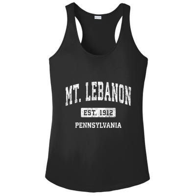 Mt. Lebanon Pennsylvania Pa Vintage Athletic Sports Ladies PosiCharge Competitor Racerback Tank