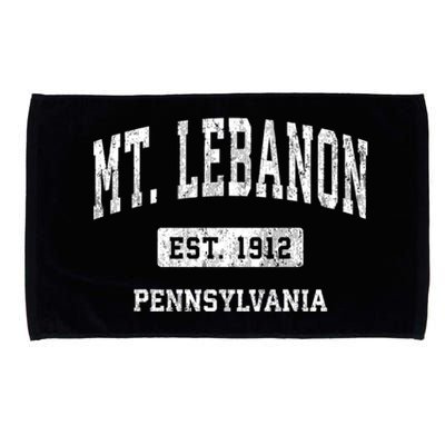 Mt. Lebanon Pennsylvania Pa Vintage Athletic Sports Microfiber Hand Towel