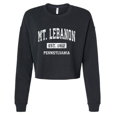 Mt. Lebanon Pennsylvania Pa Vintage Athletic Sports Cropped Pullover Crew