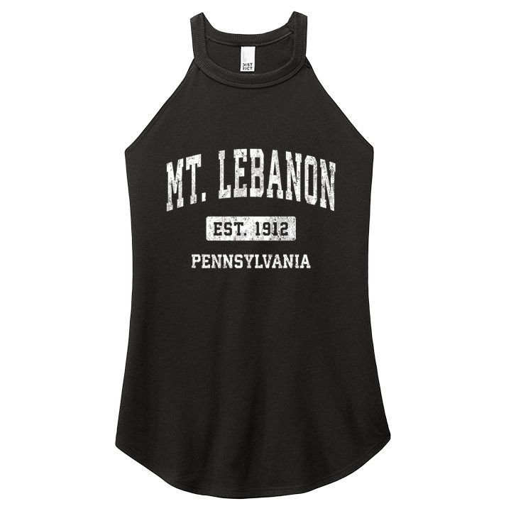 Mt. Lebanon Pennsylvania Pa Vintage Athletic Sports Women's Perfect Tri Rocker Tank