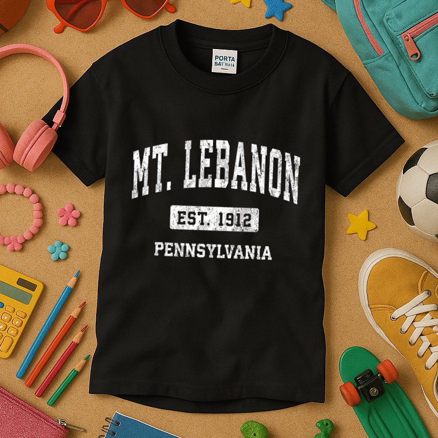 Mt. Lebanon Pennsylvania Pa Vintage Athletic Sports Kids T-Shirt