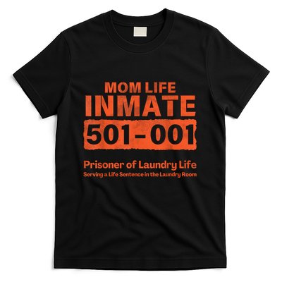 Mom Life Prisoner Inmate Funny Jail Halloween Costume T-Shirt