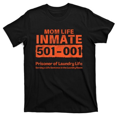 Mom Life Prisoner Inmate Funny Jail Halloween Costume T-Shirt