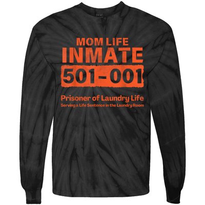 Mom Life Prisoner Inmate Funny Jail Halloween Costume Tie-Dye Long Sleeve Shirt