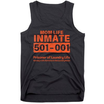 Mom Life Prisoner Inmate Funny Jail Halloween Costume Tank Top