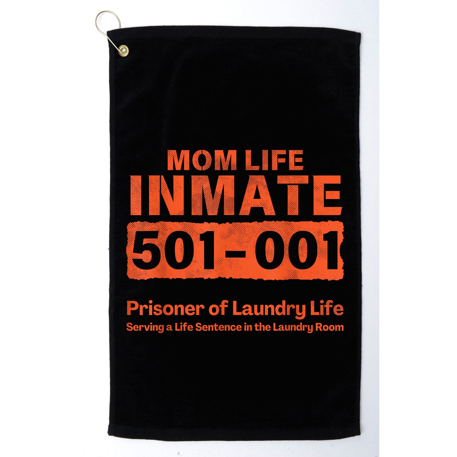 Mom Life Prisoner Inmate Funny Jail Halloween Costume Golf Towel