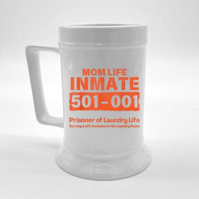 Mom Life Prisoner Inmate Funny Jail Halloween Costume Beer Stein