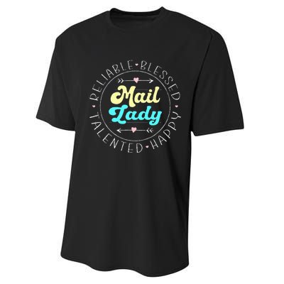 Mail Lady Postal Worker Performance Sprint T-Shirt