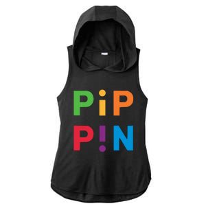 Macintosh Librarian Pip Pin Ladies PosiCharge Tri-Blend Wicking Draft Hoodie Tank