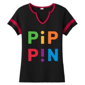 Macintosh Librarian Pip Pin Ladies Halftime Notch Neck Tee