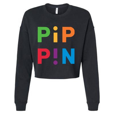 Macintosh Librarian Pip Pin Cropped Pullover Crew
