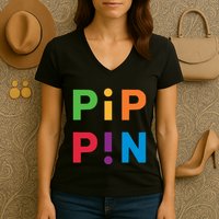 Macintosh Librarian Pip Pin Women's V-Neck T-Shirt