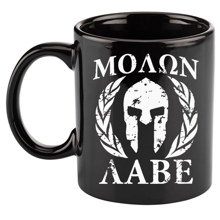 Molon Labe Patriotic 11oz C Handle Ceramic Mug