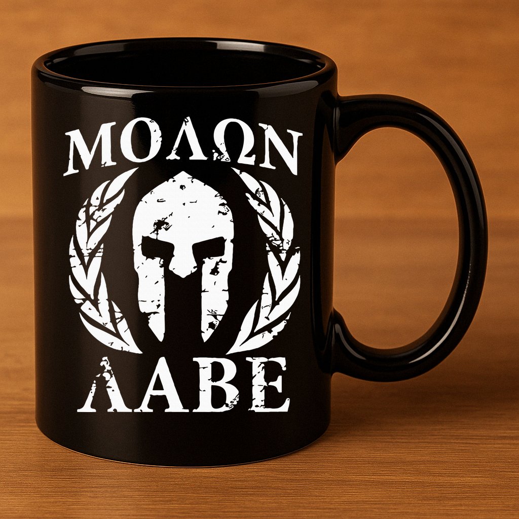 Molon Labe Patriotic 11oz C Handle Ceramic Mug