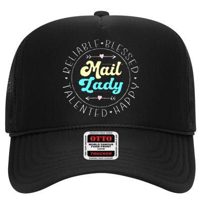 Mail Lady Postal Worker High Crown Mesh Back Trucker Hat