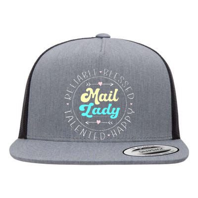 Mail Lady Postal Worker Flat Bill Trucker Hat