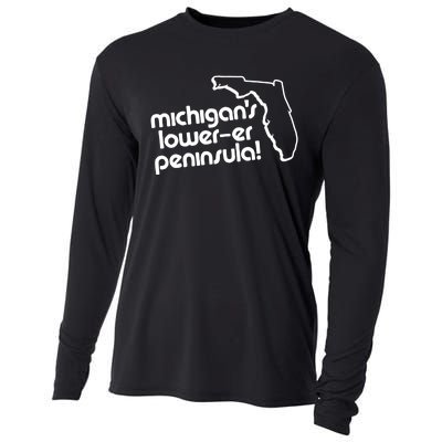 Michigans LowerEr Peninsula Apparel Cooling Performance Long Sleeve Crew