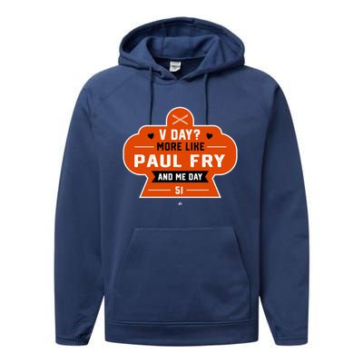 More Like Paul Fry And Me Valentines Day Funny Baseball Gift Performance Fleece Hoodie