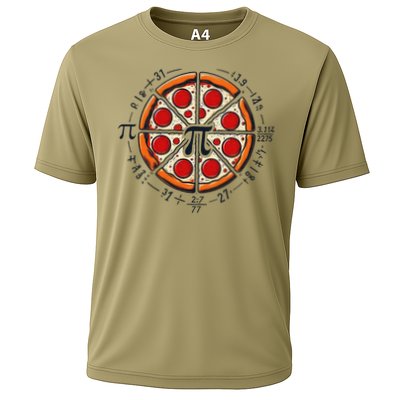 Math Lovers Pi Day Saying Math Teacher Funny Pizza Cooling Performance Crew T-Shirt