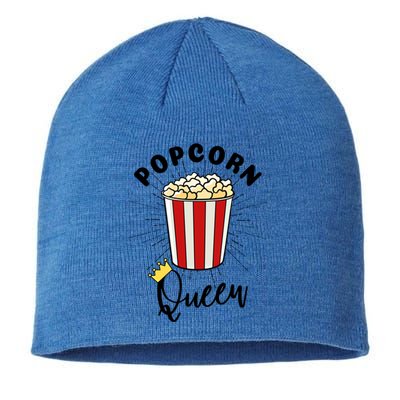 Movie Lover Popcorn Queen Funny Gift Sustainable Beanie