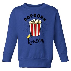 Movie Lover Popcorn Queen Funny Gift Toddler Sweatshirt