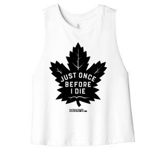 Maple Leafs &Quot;Just Once&quot; Dark Women's Racerback Cropped Tank