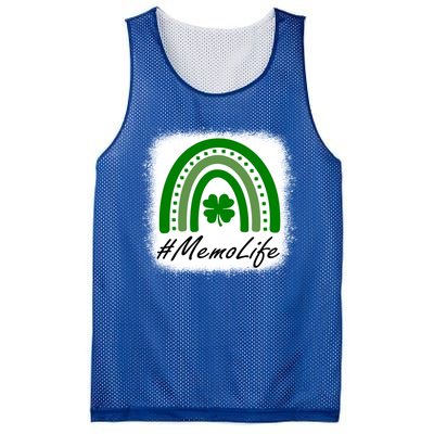 Memo Life Rainbow Lucky Grandma St Patrick's Day Great Gift Mesh Reversible Basketball Jersey Tank