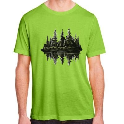 Mountain Landscape Reflection Forest Trees Outdoor Wildlife Gift Adult ChromaSoft Performance T-Shirt