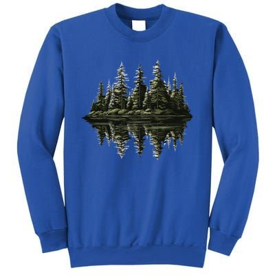 Mountain Landscape Reflection Forest Trees Outdoor Wildlife Gift Sweatshirt