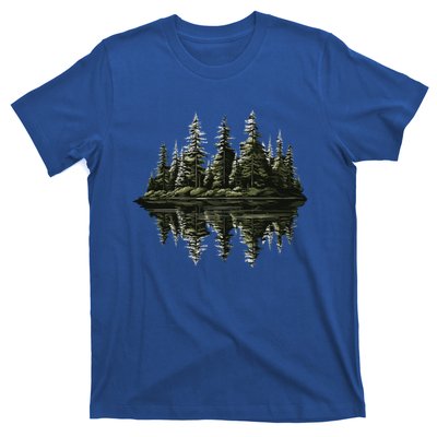 Mountain Landscape Reflection Forest Trees Outdoor Wildlife Gift T-Shirt