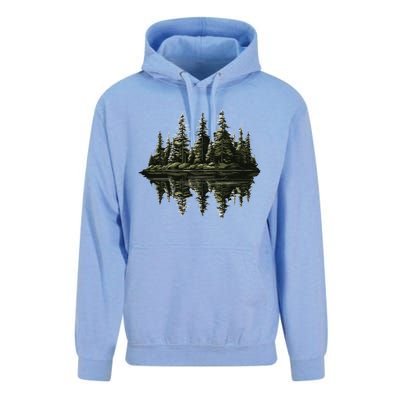 Mountain Landscape Reflection Forest Trees Outdoor Wildlife Gift Unisex Surf Hoodie