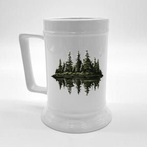 Mountain Landscape Reflection Forest Trees Outdoor Wildlife Gift Beer Stein