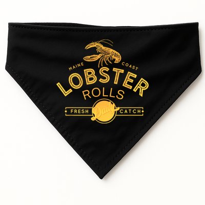 Maine Lobster Roll Vintage Distressed Sea Life USA-Made Doggie Bandana