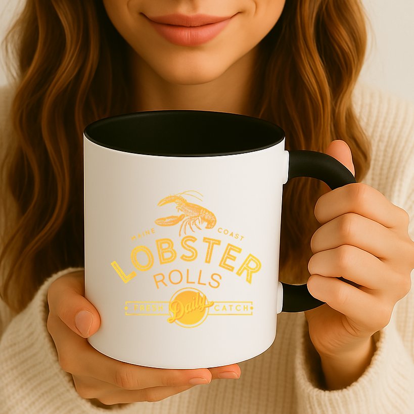 Maine Lobster Roll Vintage Distressed Sea Life Mug