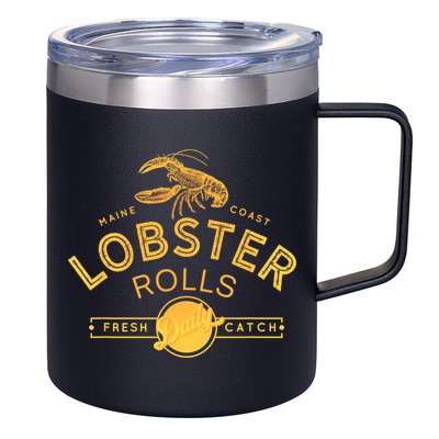 Maine Lobster Roll Vintage Distressed Sea Life 12oz Stainless Steel Coffee Mug