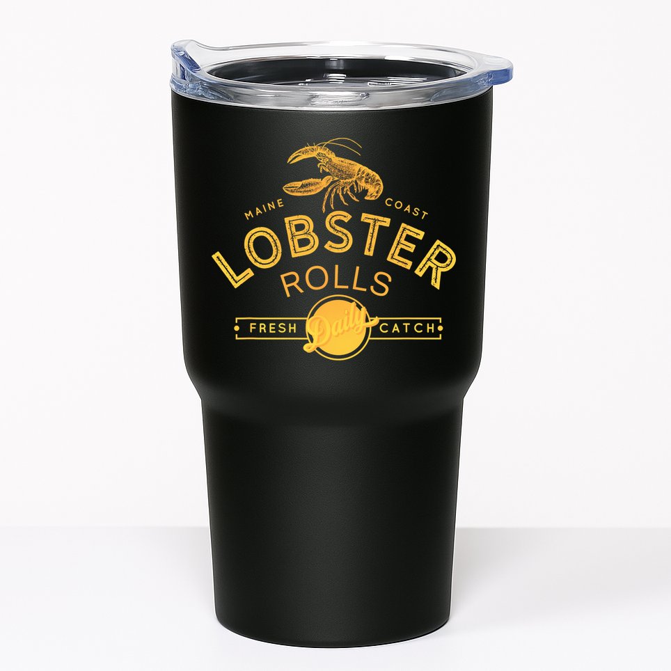 Maine Lobster Roll Vintage Distressed Sea Life Tumbler
