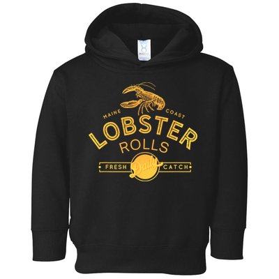 Maine Lobster Roll Vintage Distressed Sea Life Toddler Hoodie
