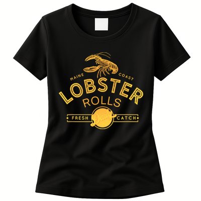 Maine Lobster Roll Vintage Distressed Sea Life Womens T-Shirt