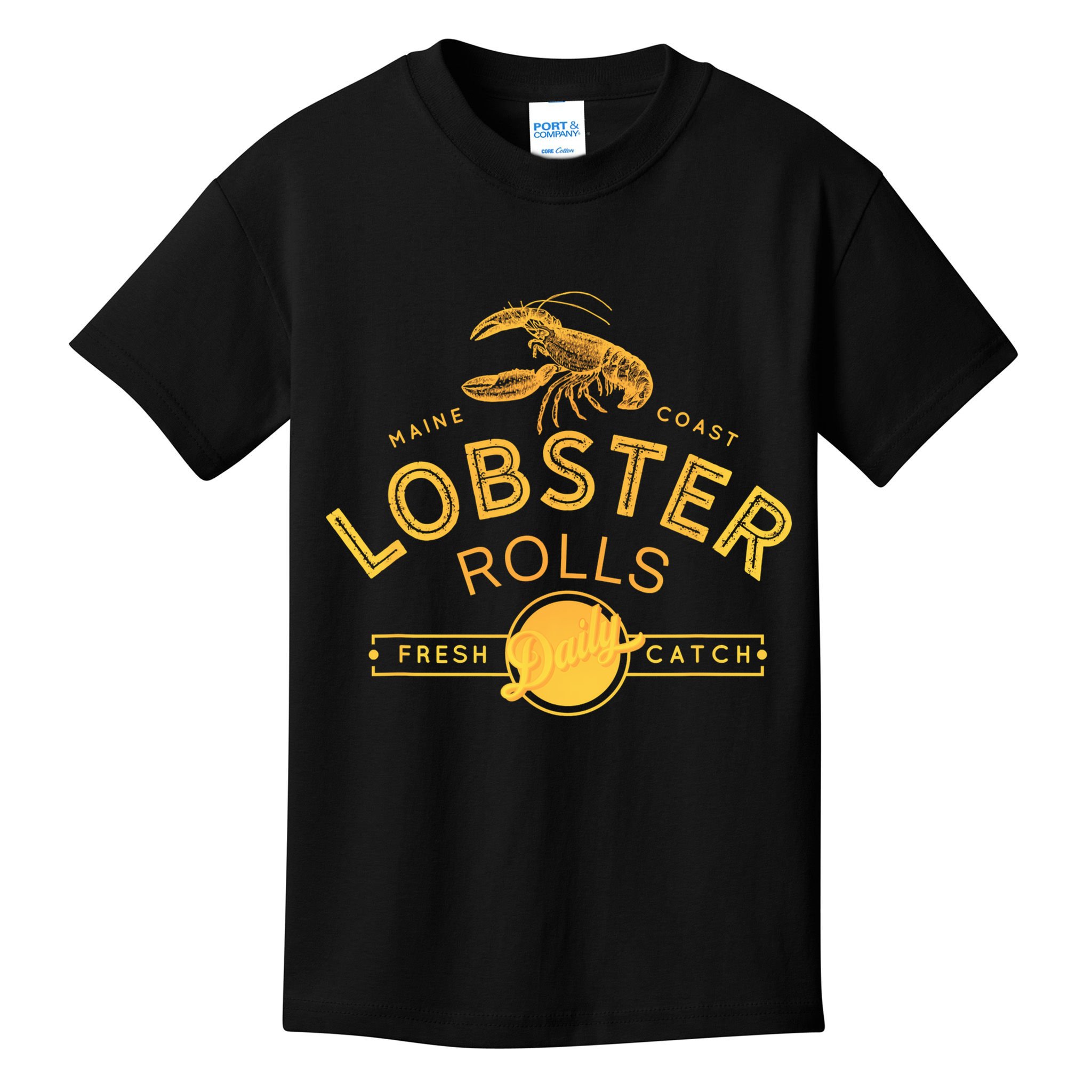 Maine Lobster Roll Vintage Distressed Sea Life Kids T-Shirt