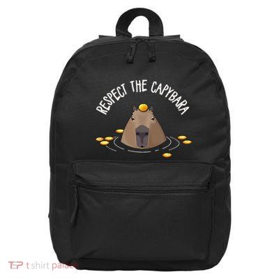 Meme Lover Respect Capybara 16 in Basic Backpack