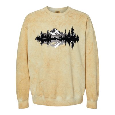 Mountain Landscape Reflection Forest Trees Outdoor Wildlife Colorblast Crewneck Sweatshirt