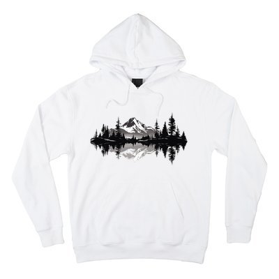 Mountain Landscape Reflection Forest Trees Outdoor Wildlife Hoodie