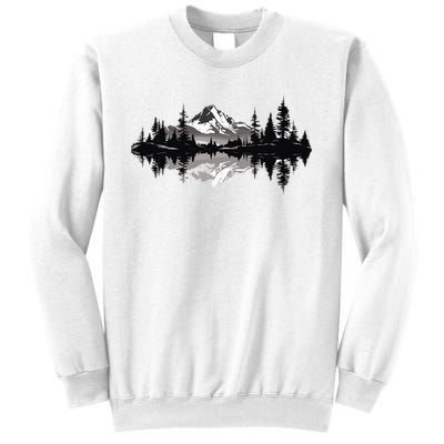 Mountain Landscape Reflection Forest Trees Outdoor Wildlife Sweatshirt