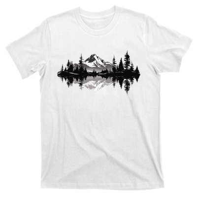 Mountain Landscape Reflection Forest Trees Outdoor Wildlife T-Shirt