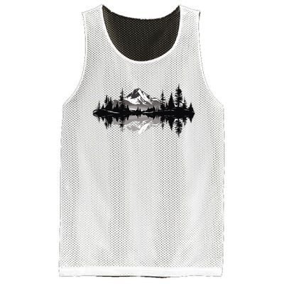 Mountain Landscape Reflection Forest Trees Outdoor Wildlife Mesh Reversible Basketball Jersey Tank