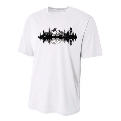 Mountain Landscape Reflection Forest Trees Outdoor Wildlife Performance Sprint T-Shirt