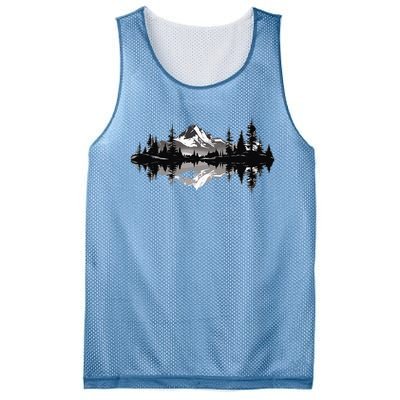 Mountain Landscape Reflection Forest Trees Outdoor Wildlife Mesh Reversible Basketball Jersey Tank