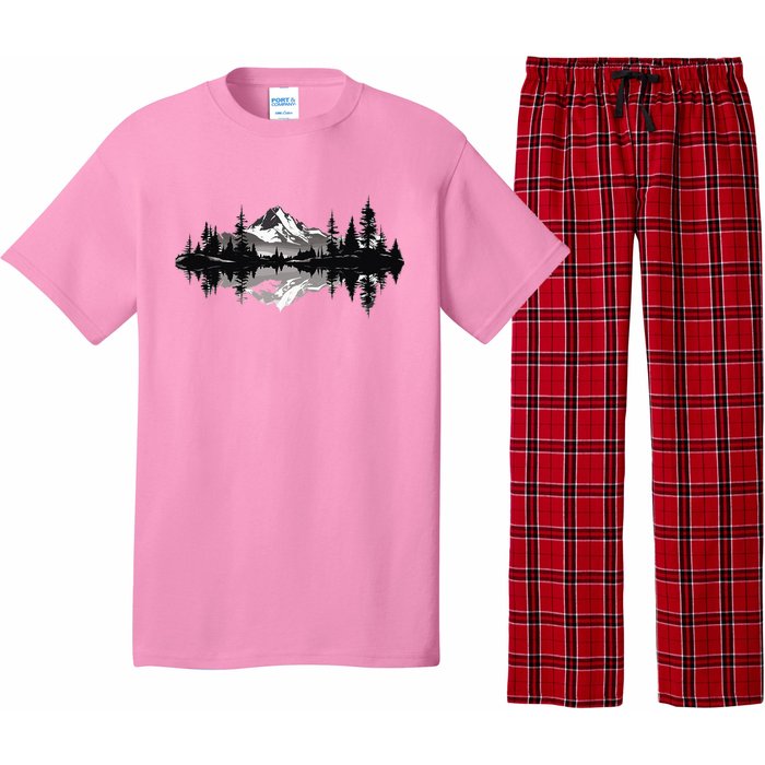 Mountain Landscape Reflection Forest Trees Outdoor Wildlife Pajama Set