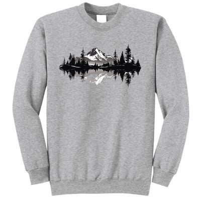 Mountain Landscape Reflection Forest Trees Outdoor Wildlife Sweatshirt