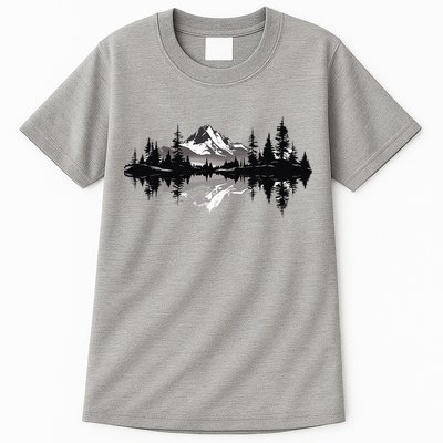 Mountain Landscape Reflection Forest Trees Outdoor Wildlife Tall T-Shirt